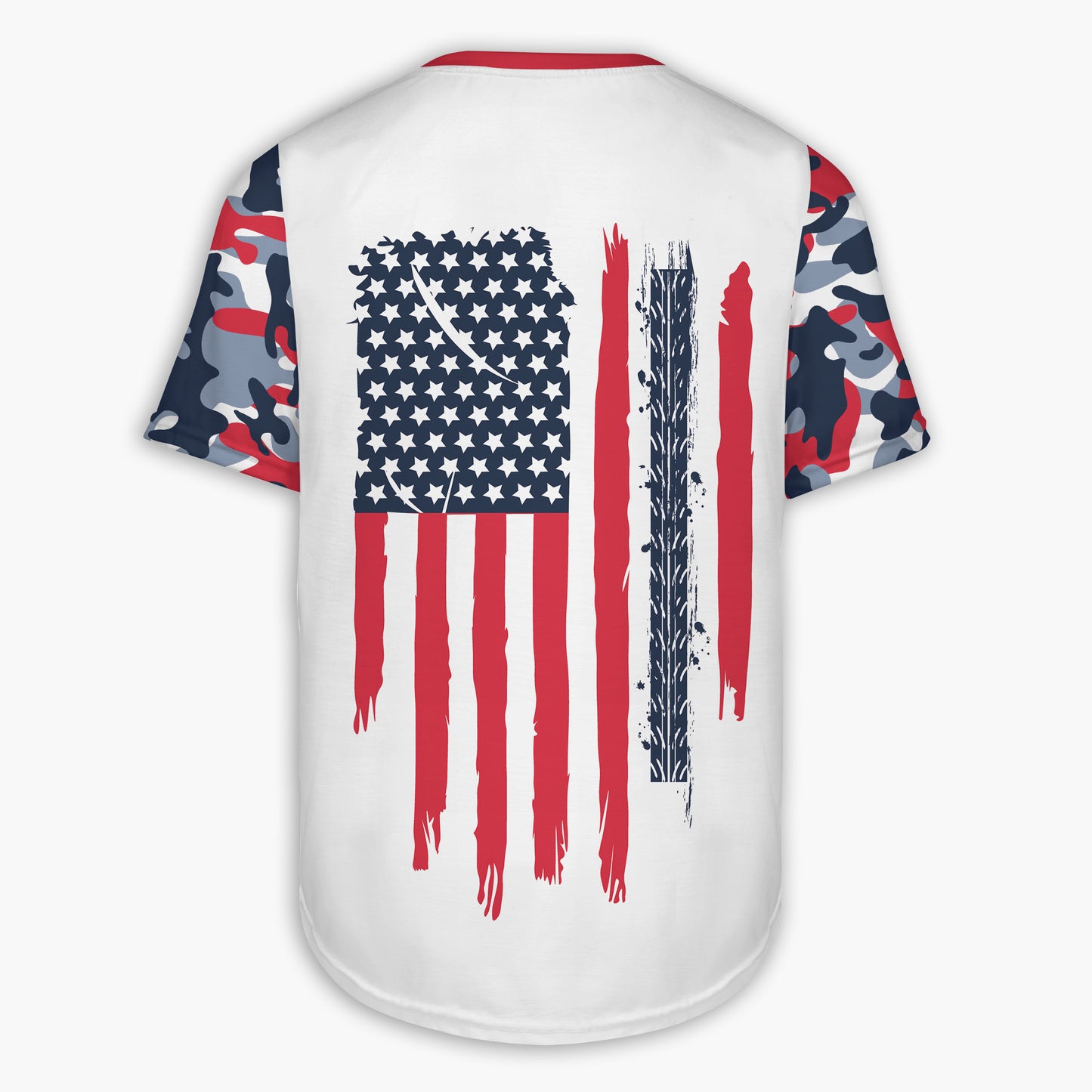 Men's Red White & Blue Motocross and American Flag Camo Hoodie / T-Shirt / Long Sleeve Tee / Pullover / Sweatshirt