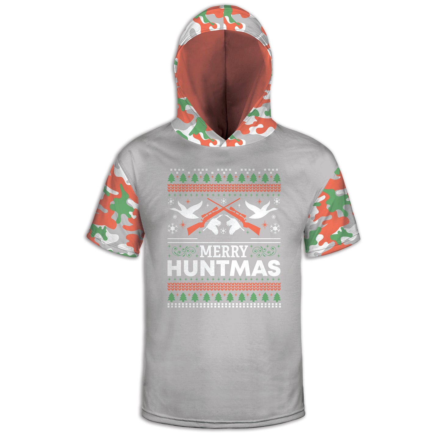 Men's 'Merry Huntmas' Christmas Duck Hunter Hoodie / T-Shirt / Long Sleeve Tee / Pullover / Sweatshirt