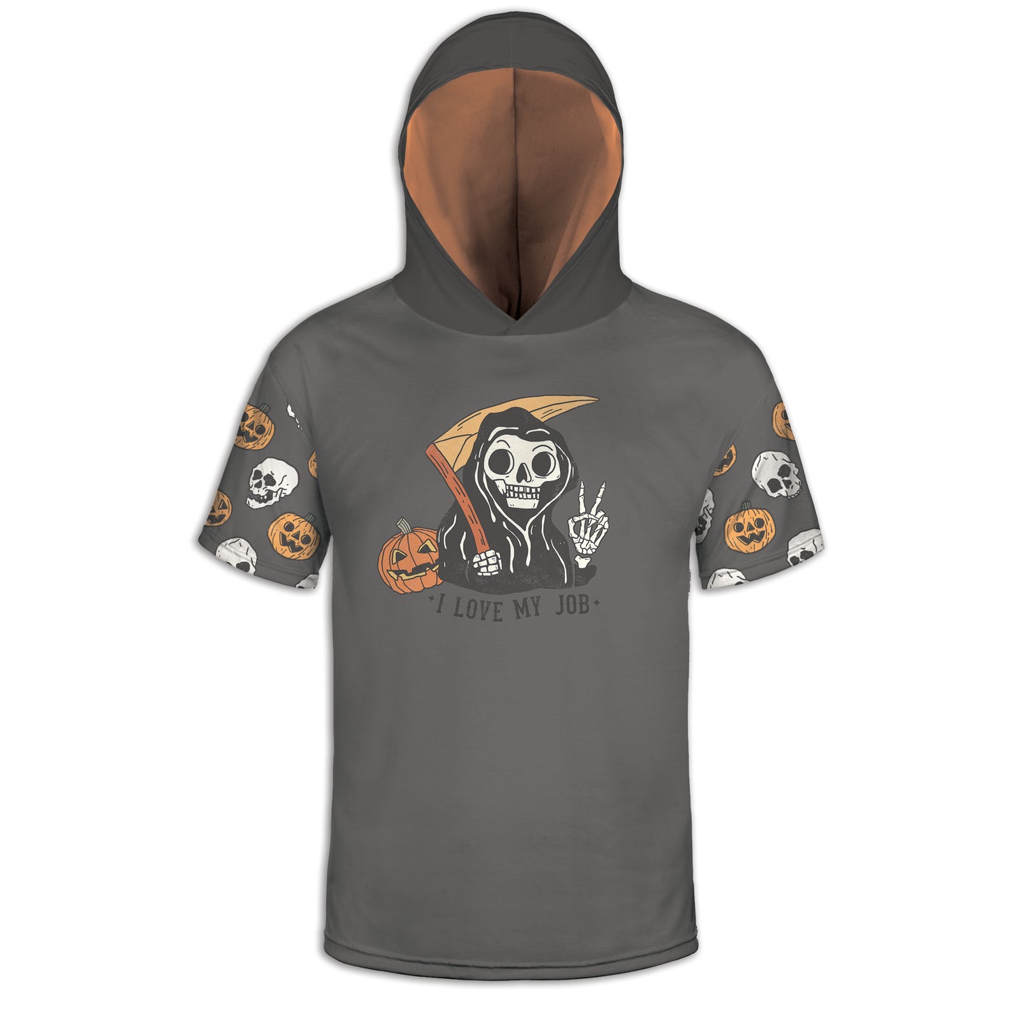 Men's / Women's "I Love My Job" Grim Reaper Halloween Hoodie / T-Shirt / Long Sleeve Tee / Pullover / Sweatshirt