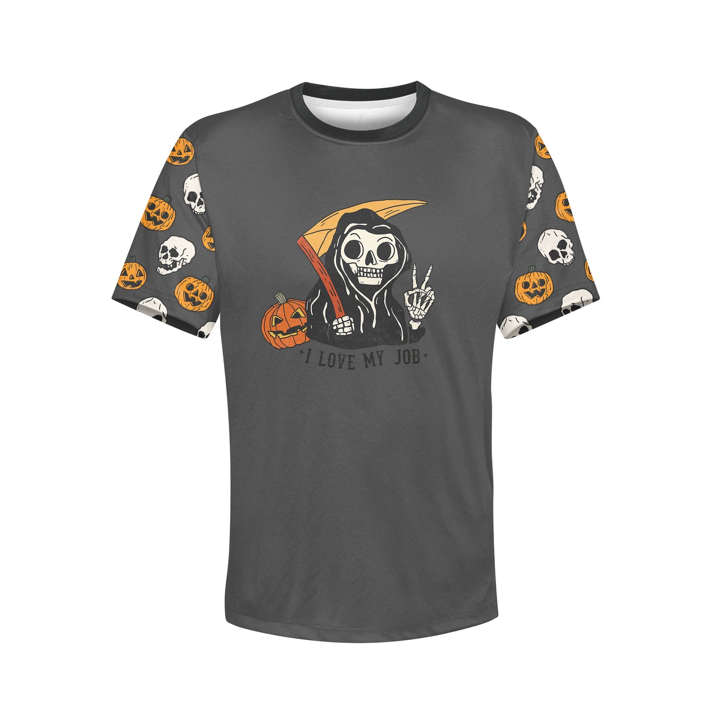 Men's / Women's "I Love My Job" Grim Reaper Halloween Hoodie / T-Shirt / Long Sleeve Tee / Pullover / Sweatshirt