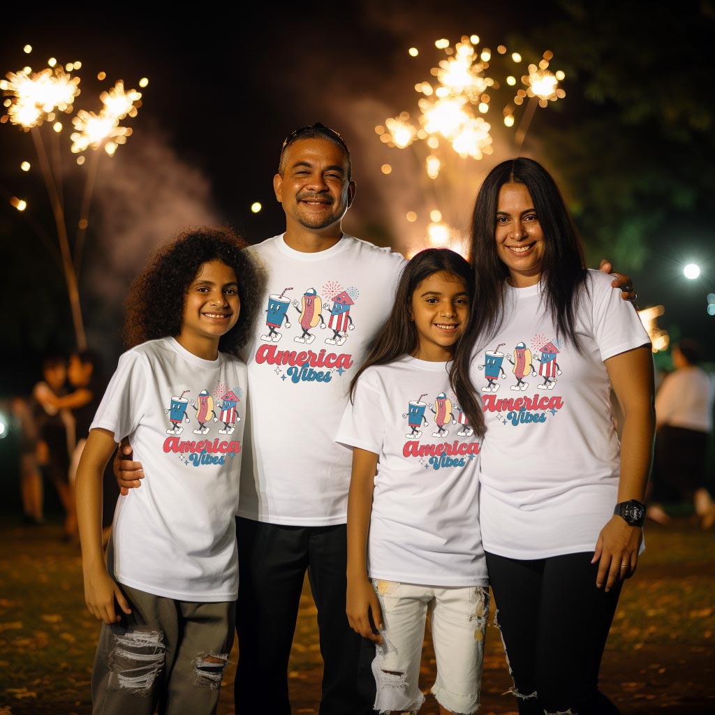 America Vibes - Cotton T-Shirt - Youth / Adult Unisex Size
