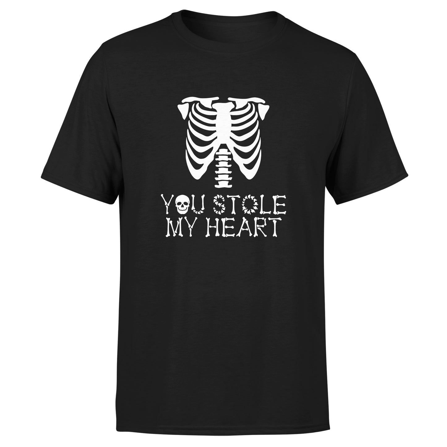 Skeleton Group / Family Black Halloween T-Shirts