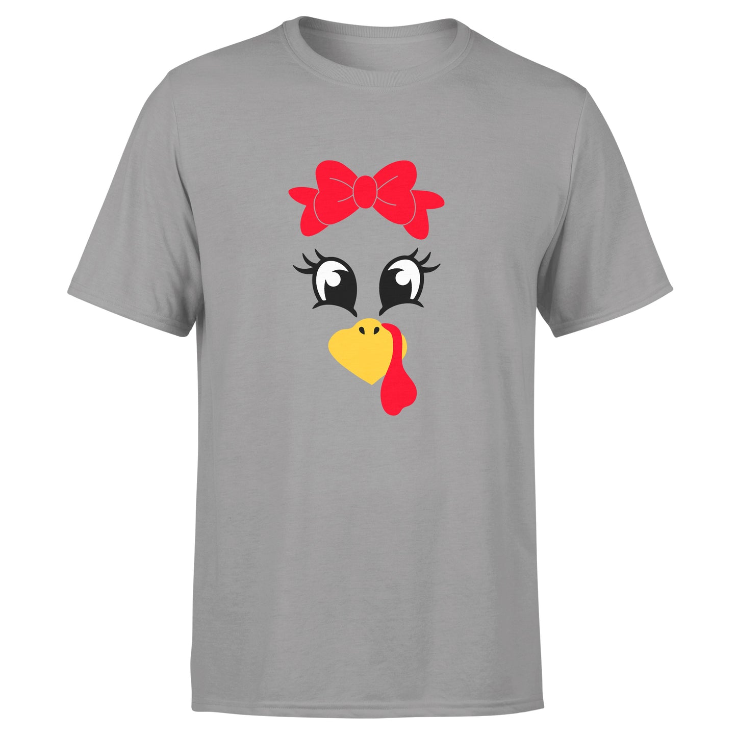 Turkey Faces - Grey Thanksgiving Group / Family T-Shirts - Adult Unisex Size