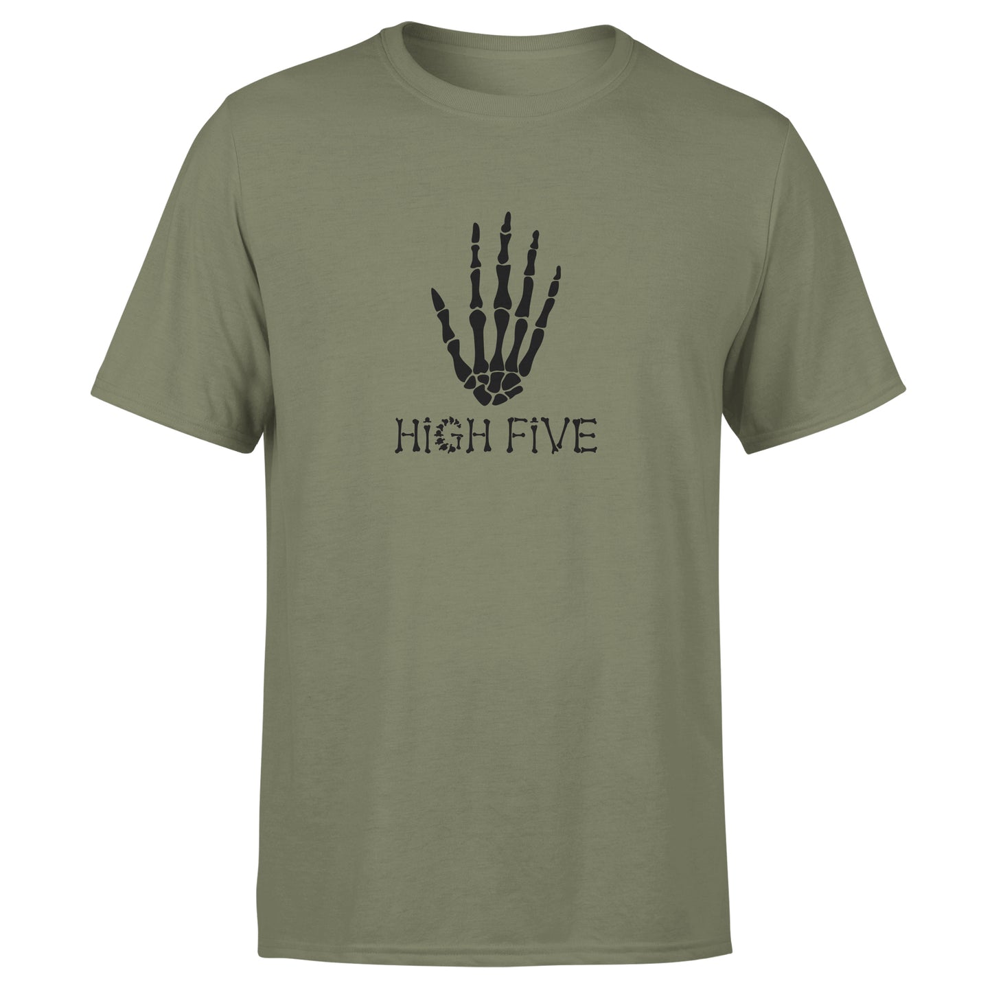 Skeleton Group / Family Military Green Halloween T-Shirts