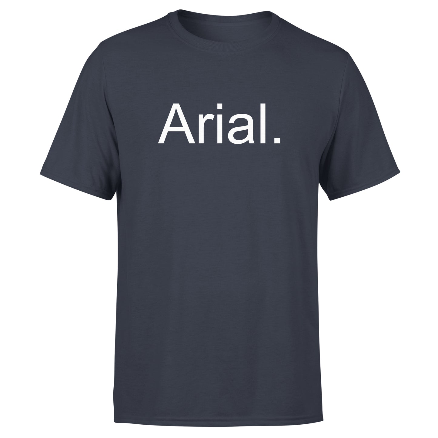 Unisex 'Arial' Font Black / Navy T-Shirt