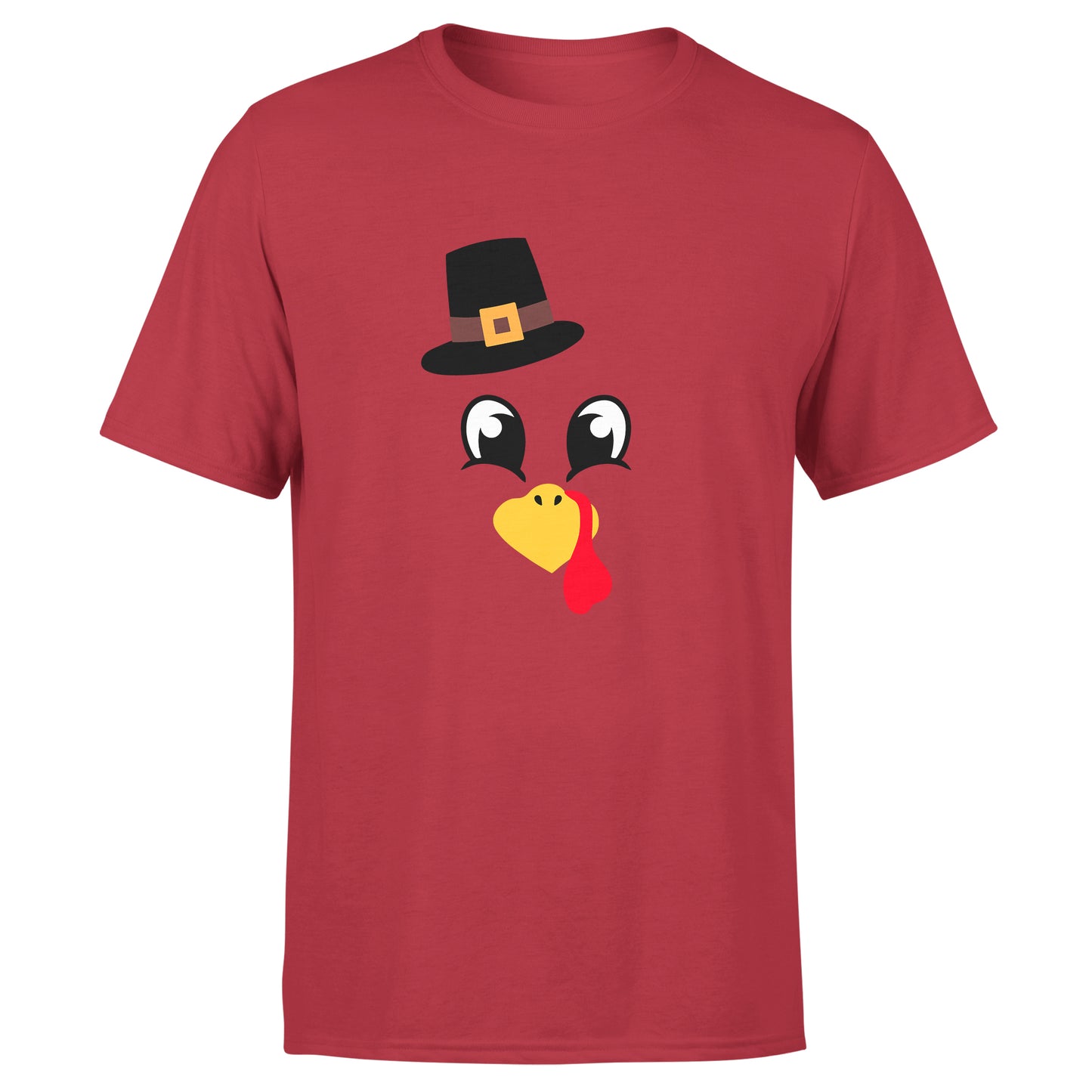Turkey Faces - Red Thanksgiving Group / Family T-Shirts - Adult Unisex Size