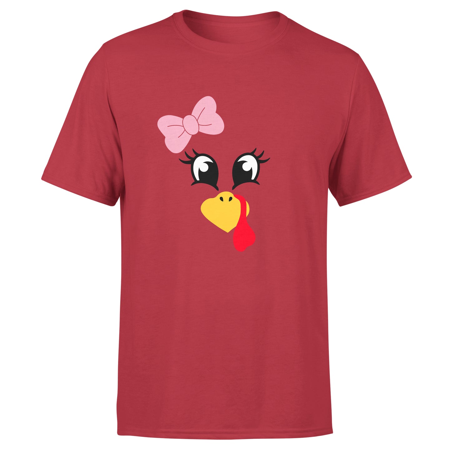Turkey Faces - Red Thanksgiving Group / Family T-Shirts - Adult Unisex Size