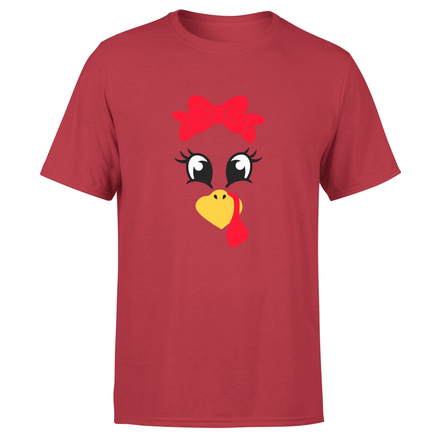 Turkey Faces - Red Thanksgiving Group / Family T-Shirts - Adult Unisex Size