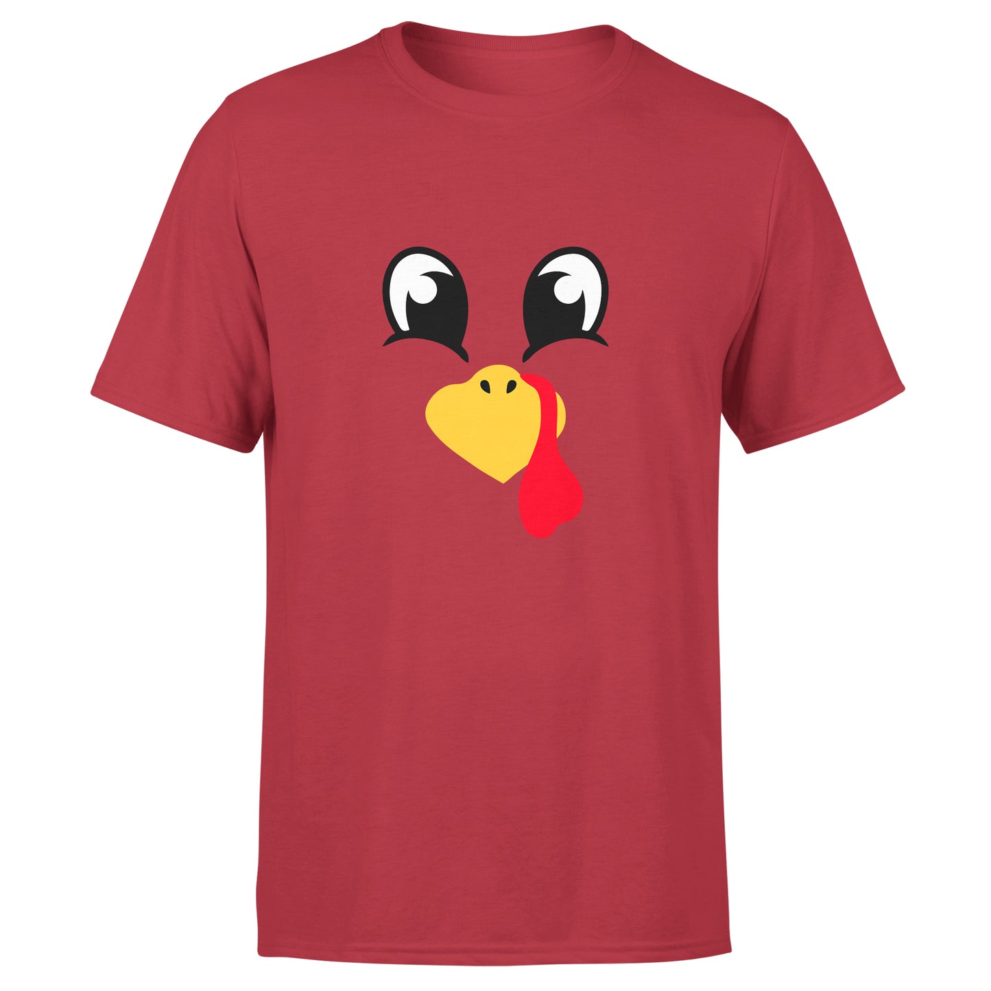 Turkey Faces - Red Thanksgiving Group / Family T-Shirts - Adult Unisex Size