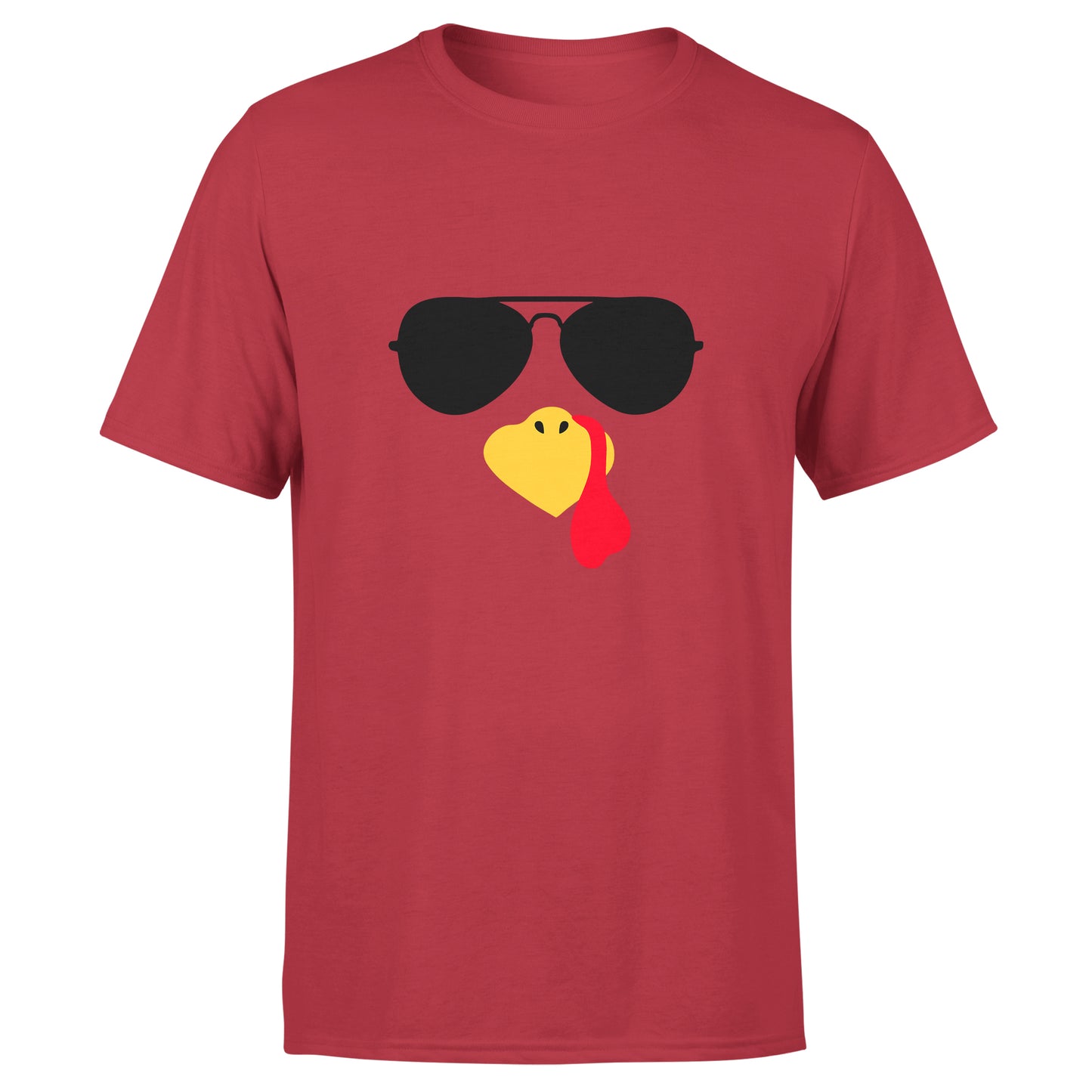 Turkey Faces - Red Thanksgiving Group / Family T-Shirts - Adult Unisex Size