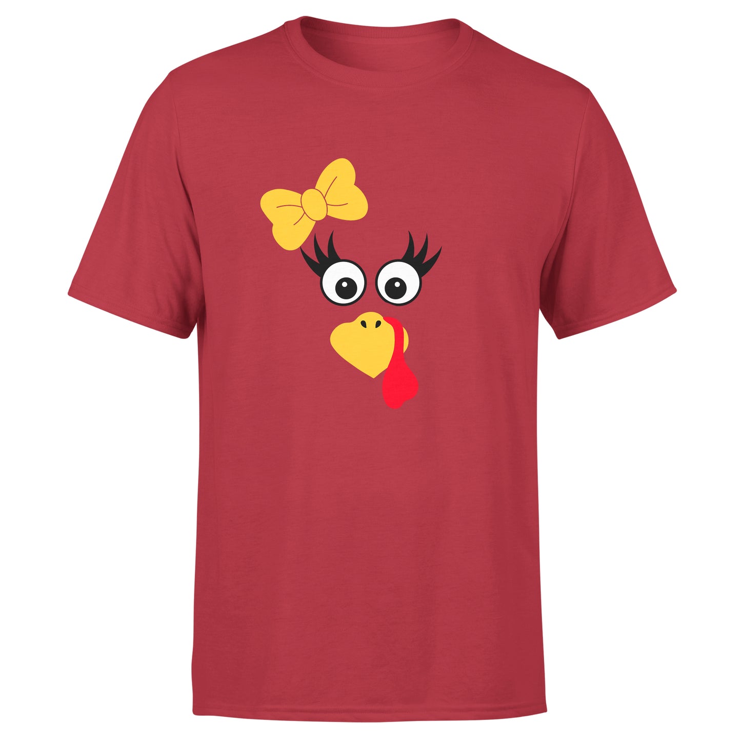 Turkey Faces - Red Thanksgiving Group / Family T-Shirts - Adult Unisex Size