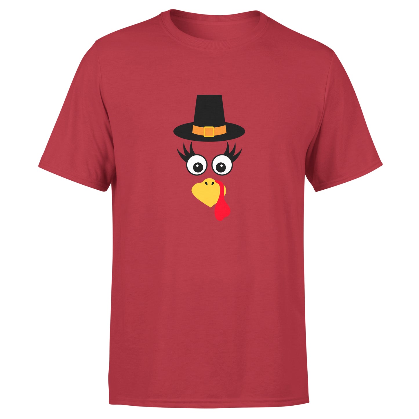 Turkey Faces - Red Thanksgiving Group / Family T-Shirts - Adult Unisex Size