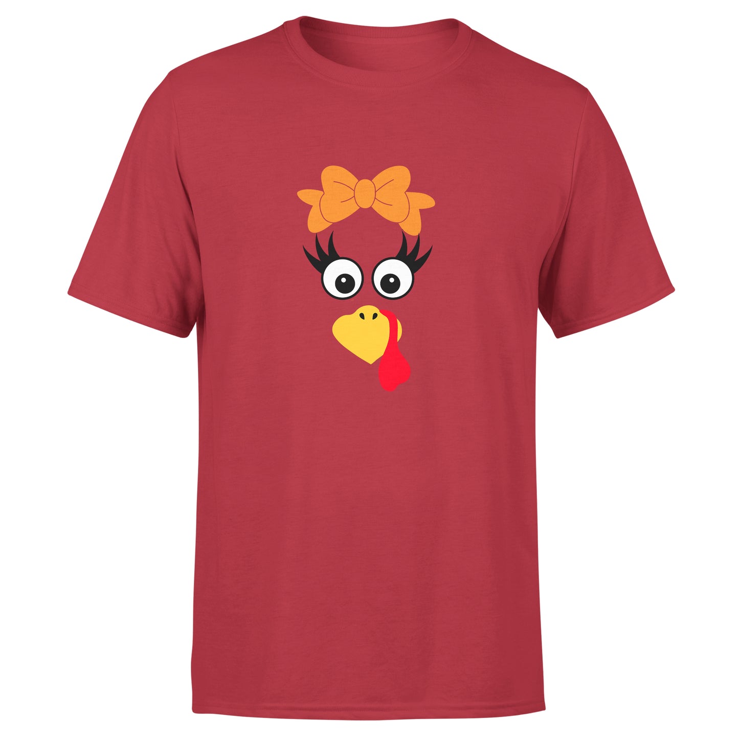 Turkey Faces - Red Thanksgiving Group / Family T-Shirts - Adult Unisex Size
