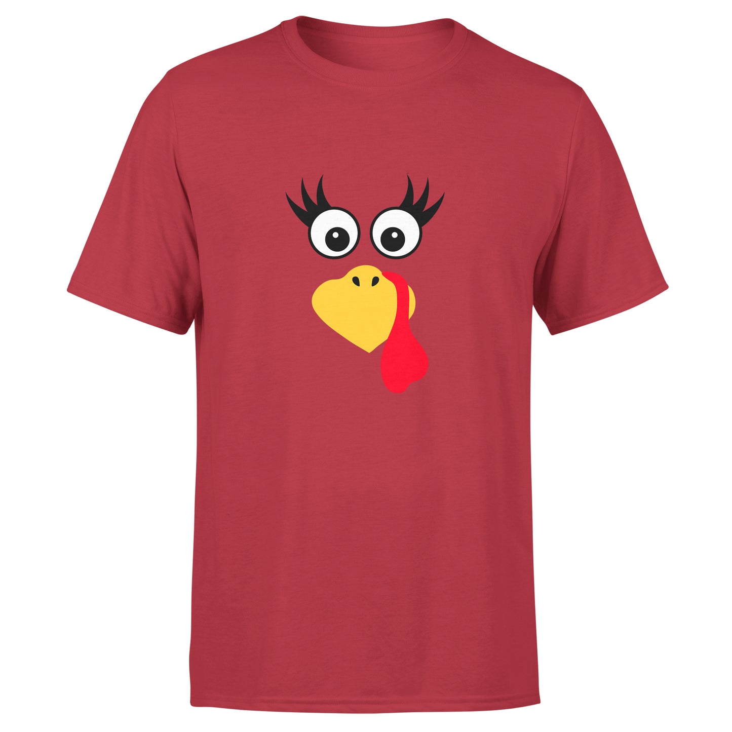 Turkey Faces - Red Thanksgiving Group / Family T-Shirts - Adult Unisex Size