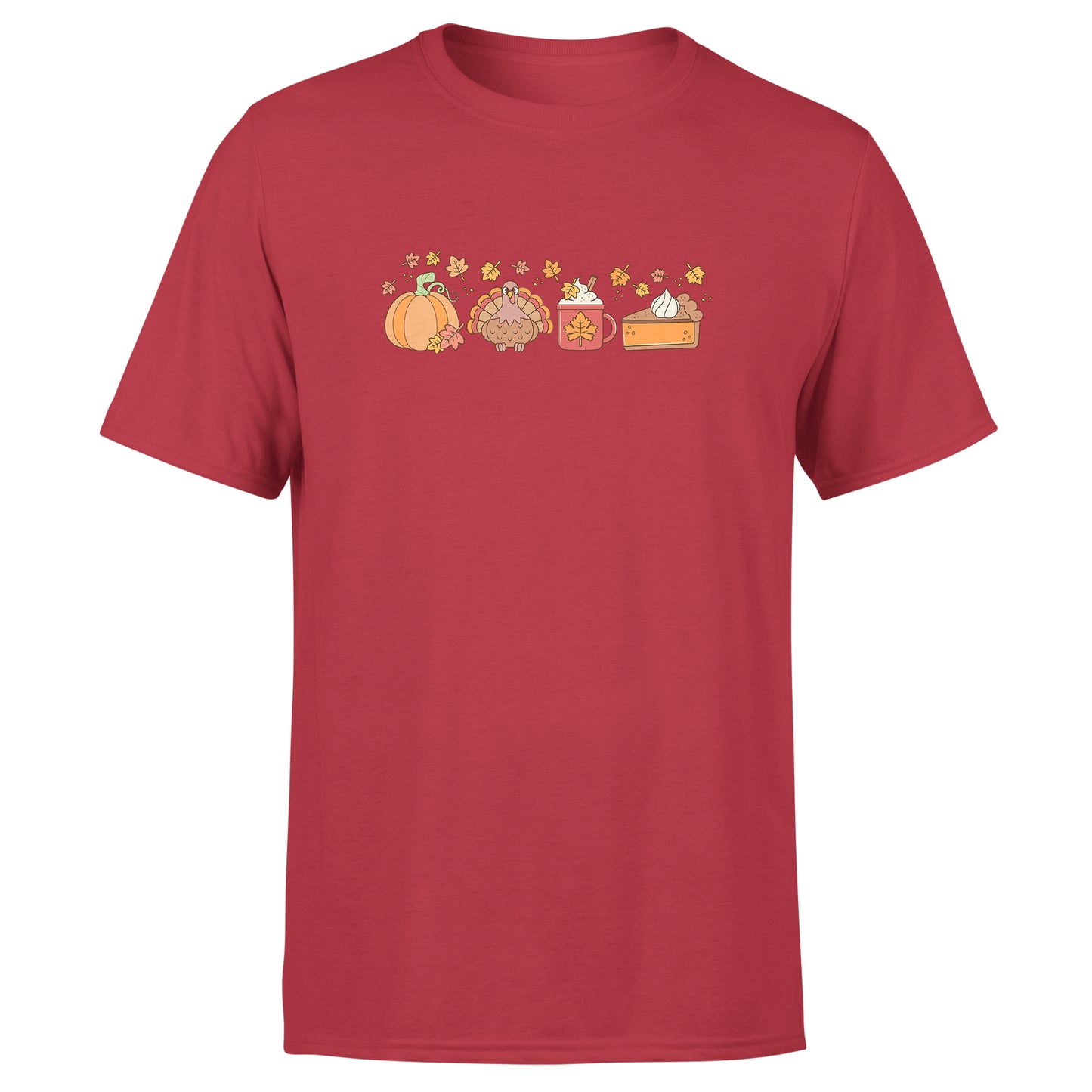 Thanksgiving Unisex Group T-Shirts - Red / Navy / Green
