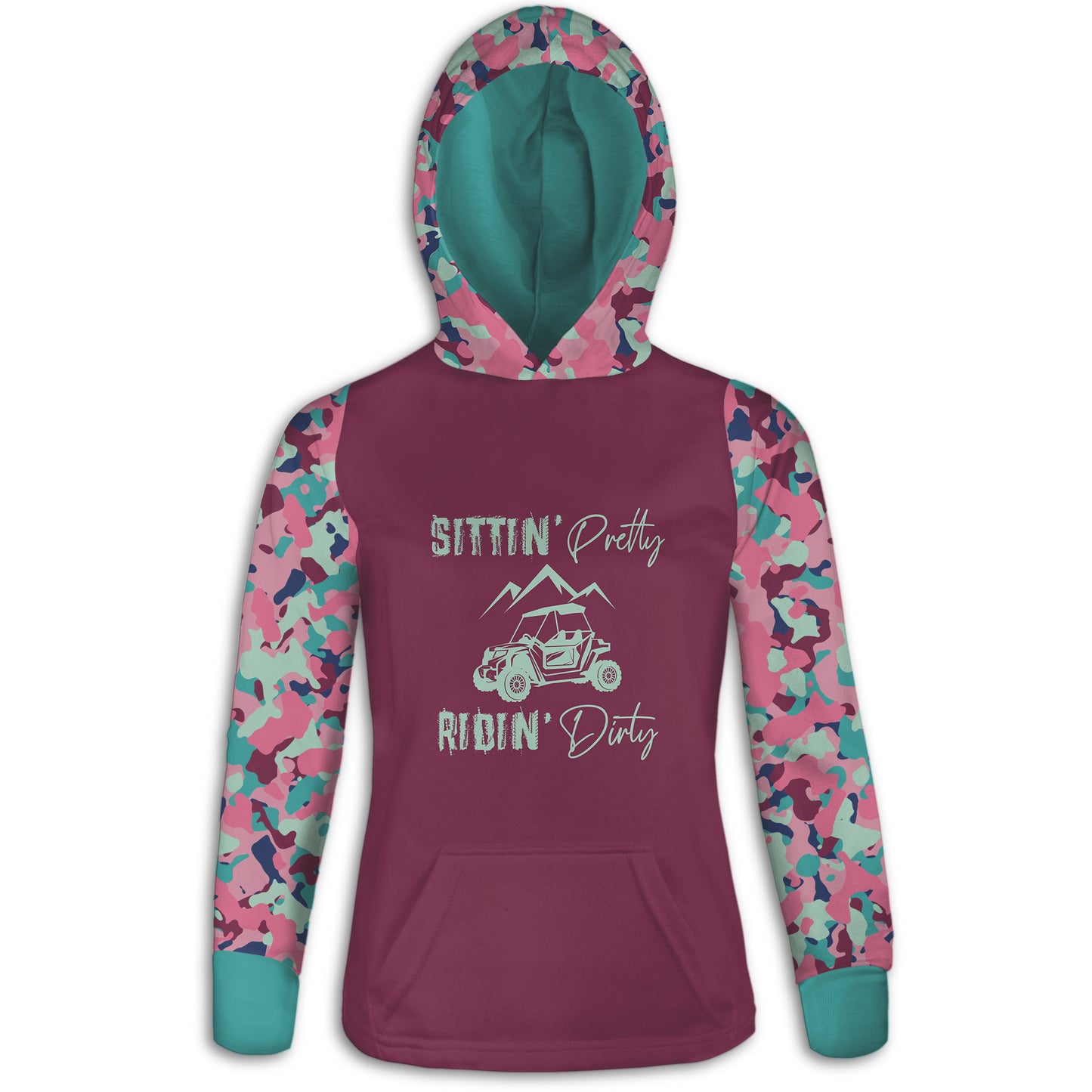Women's 'Sittin Pretty, Ridin Dirty' Side by Side Hoodie / T-Shirt / Pullover / Sweatshirt