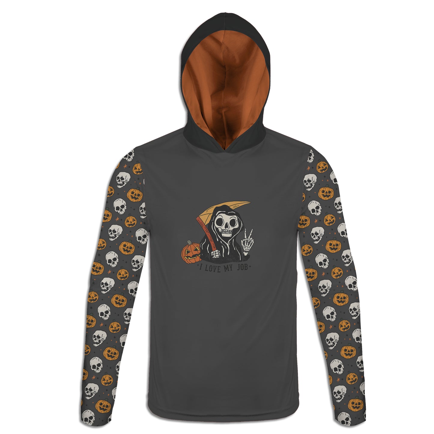 Men's / Women's "I Love My Job" Grim Reaper Halloween Hoodie / T-Shirt / Long Sleeve Tee / Pullover / Sweatshirt