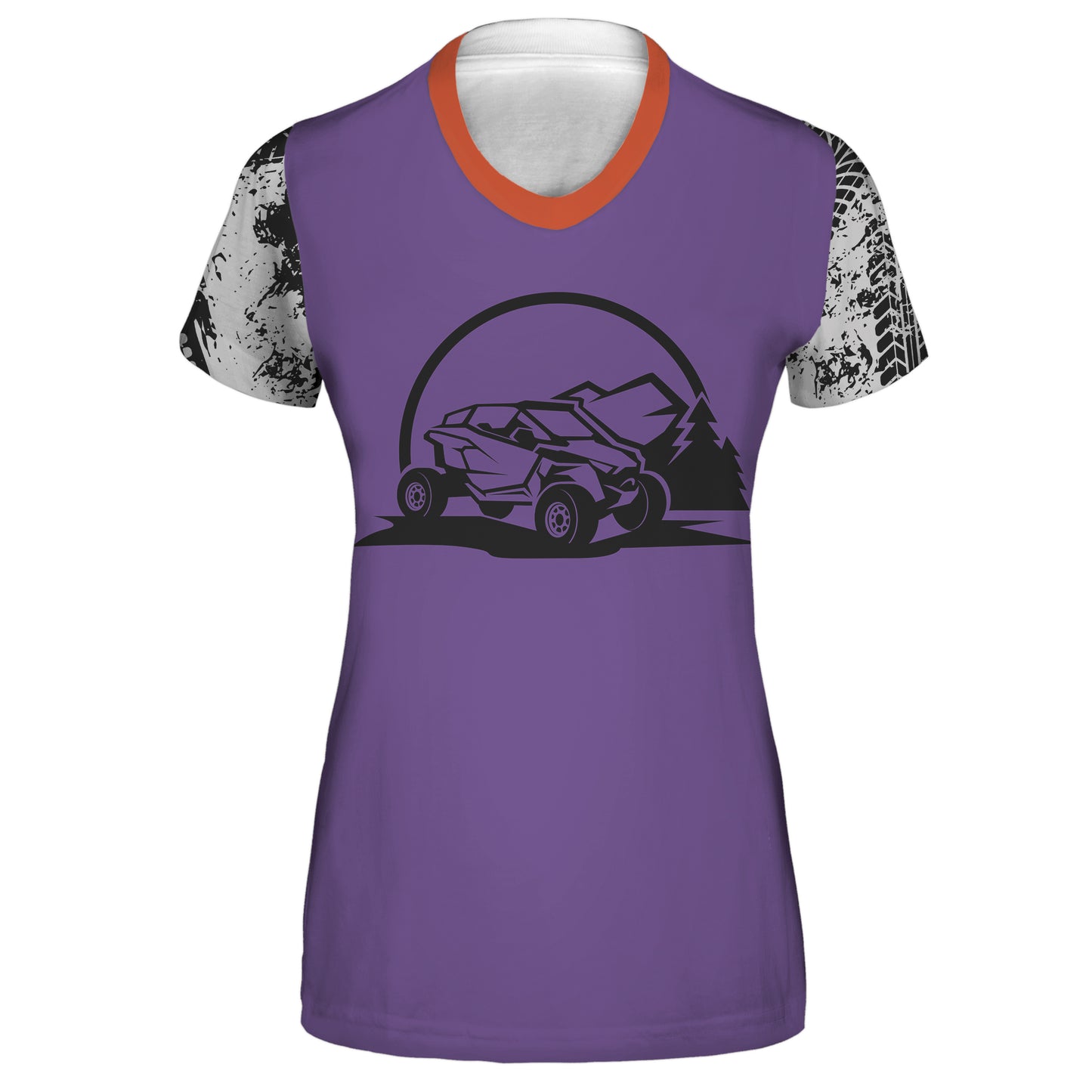 Women's Orange Purple & Black Side by Side Hoodie / T-Shirt / Pullover / Sweatshirt