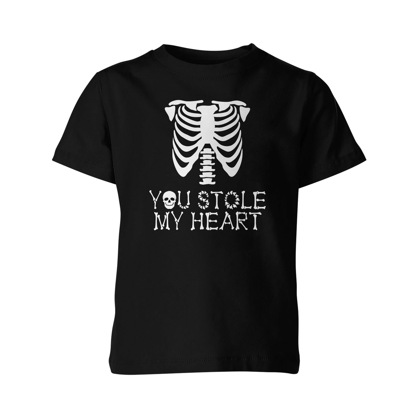 Skeleton Group / Family Black Halloween T-Shirts