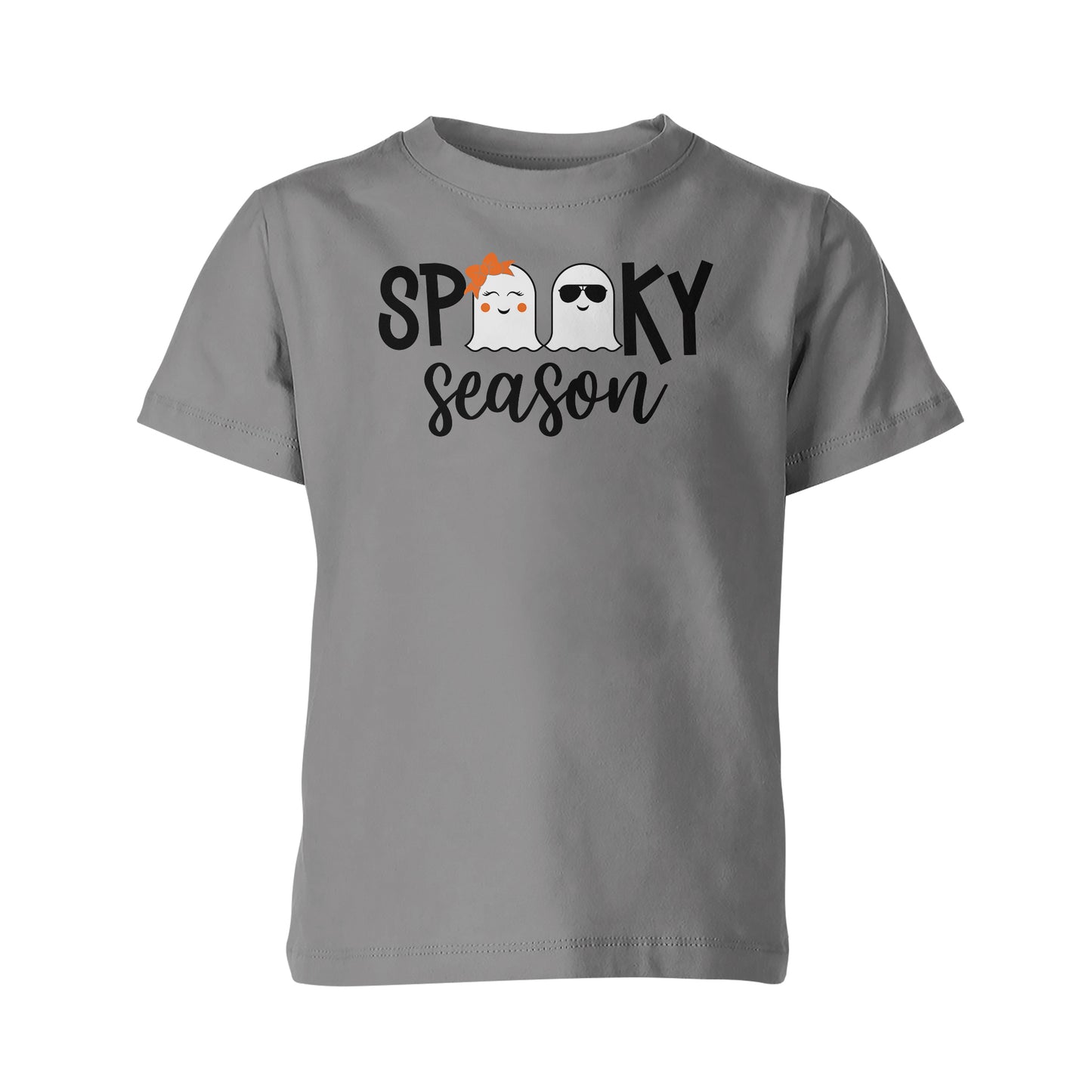 Spooky Ghost Family - Grey Hallowen T-Shirts