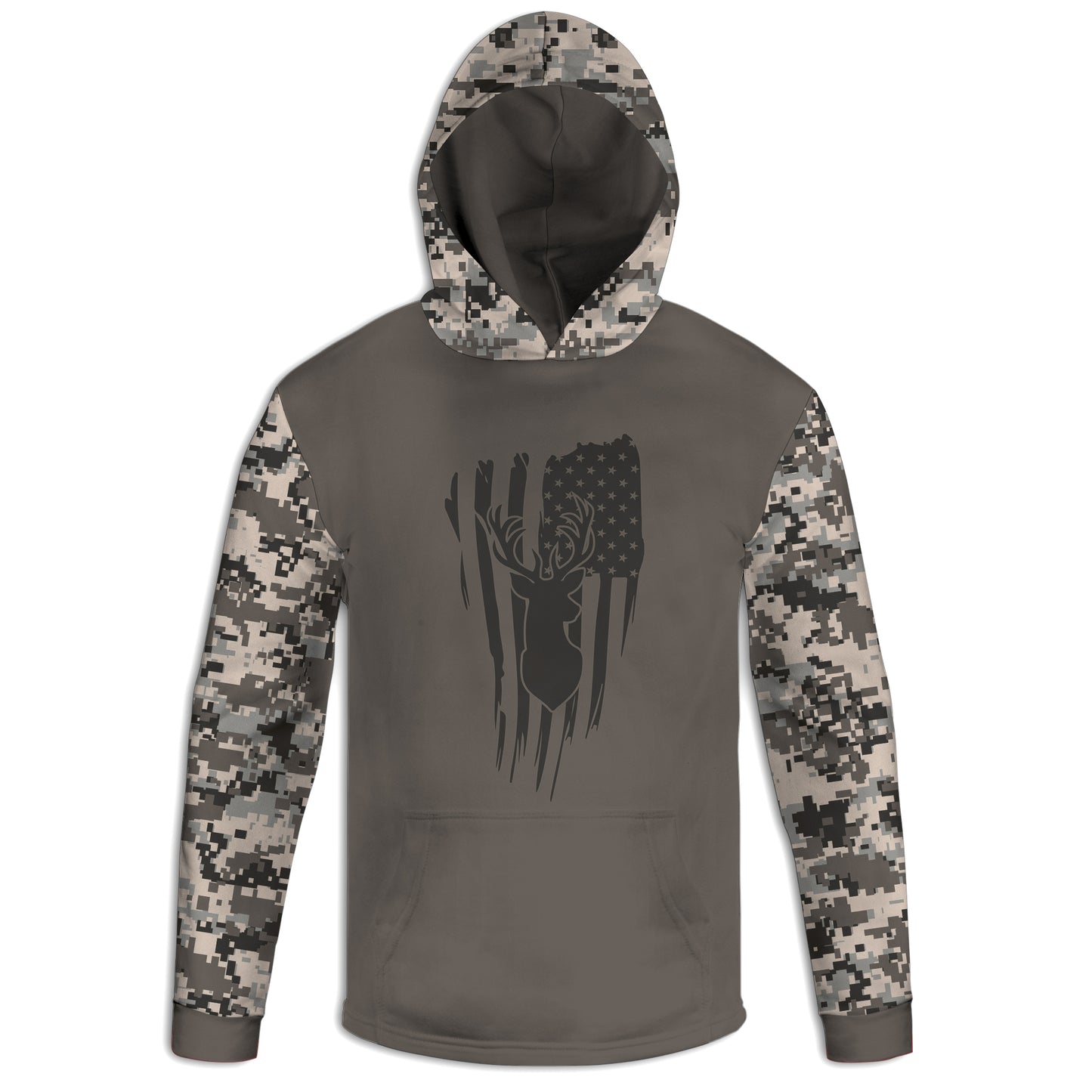 Men's Buck Flag CAMO HOODIE / T-SHIRT / LONG SLEEVE TEE / PULLOVER / SWEATSHIRT