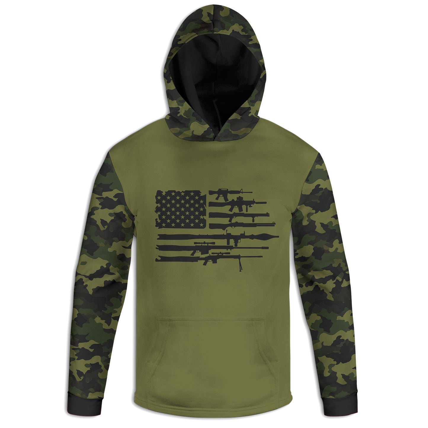 Men's Gun Flag CAMO HOODIE / T-SHIRT / LONG SLEEVE TEE / PULLOVER / SWEATSHIRT
