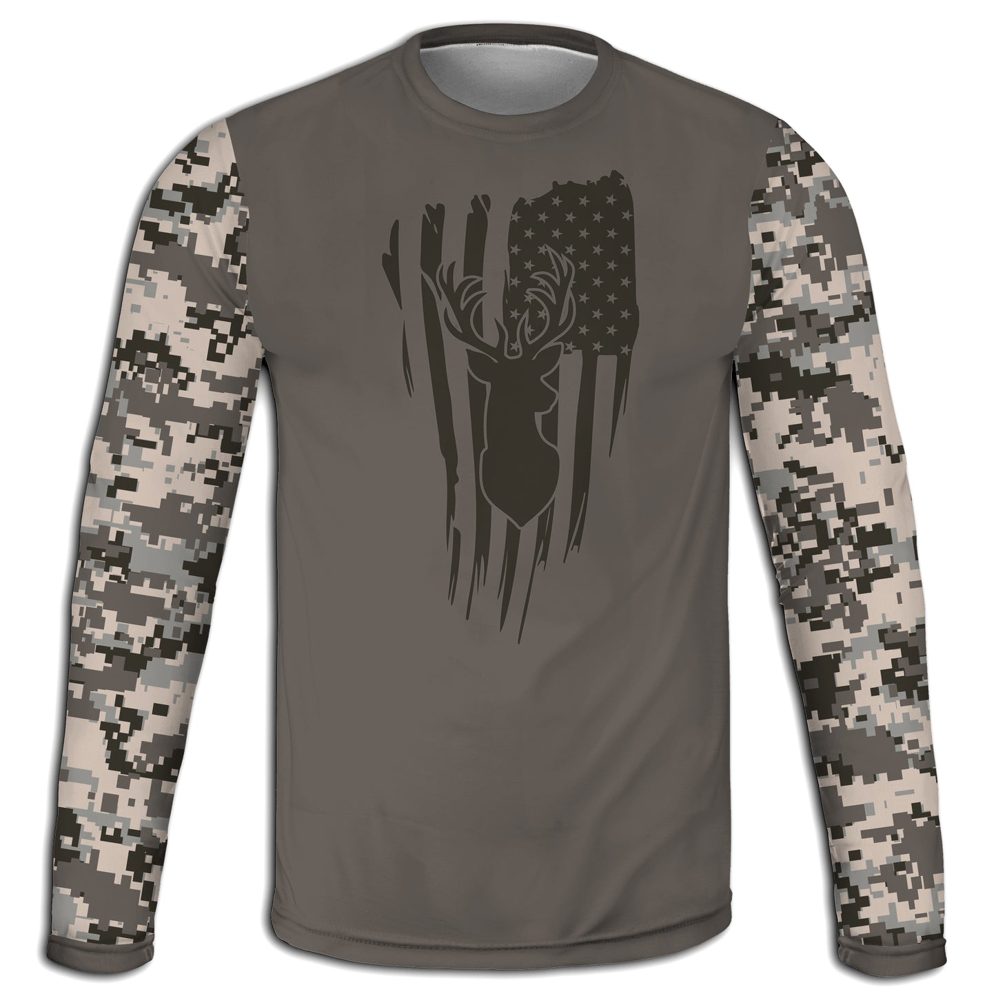 Men's Buck Flag CAMO HOODIE / T-SHIRT / LONG SLEEVE TEE / PULLOVER / SWEATSHIRT