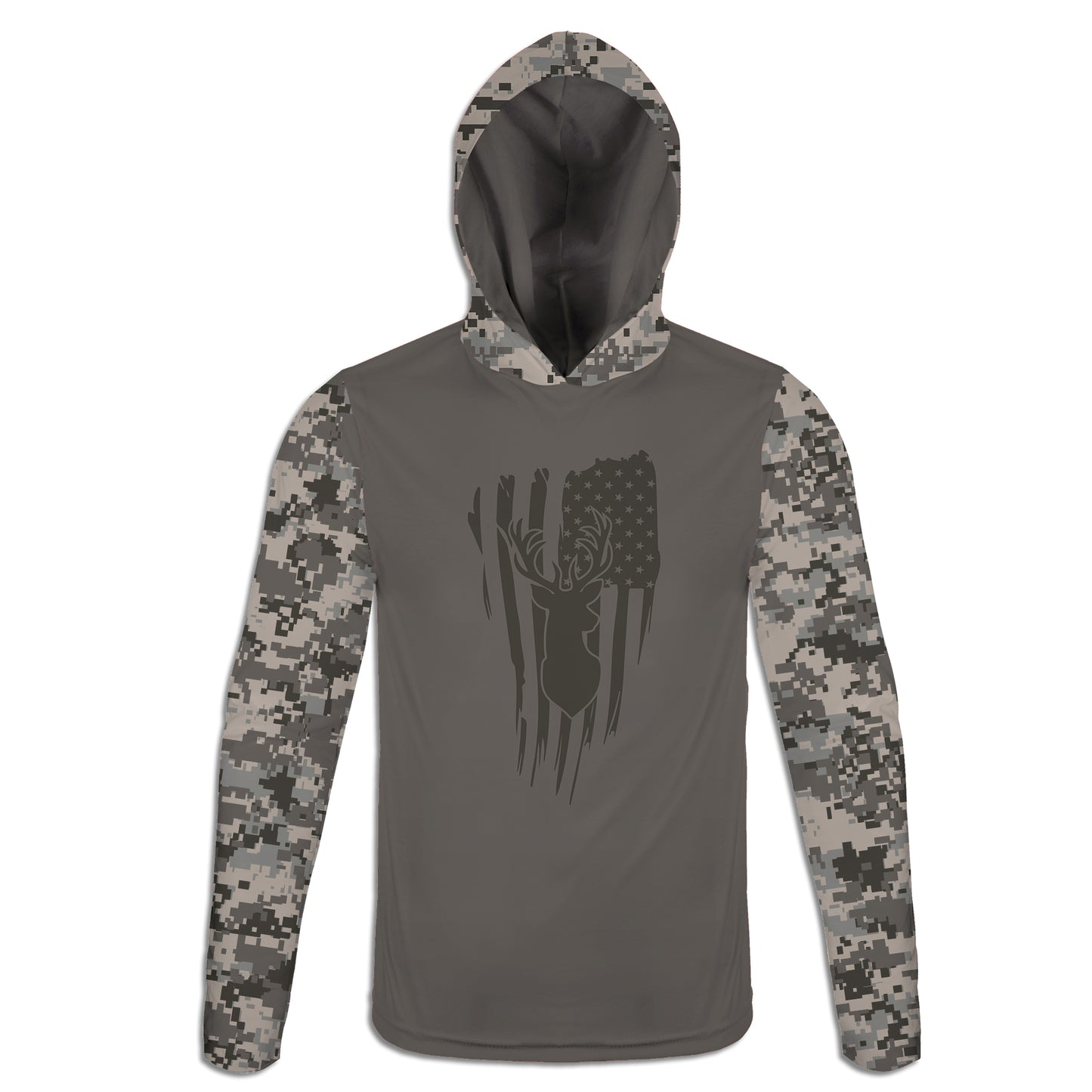 Men's Buck Flag CAMO HOODIE / T-SHIRT / LONG SLEEVE TEE / PULLOVER / SWEATSHIRT