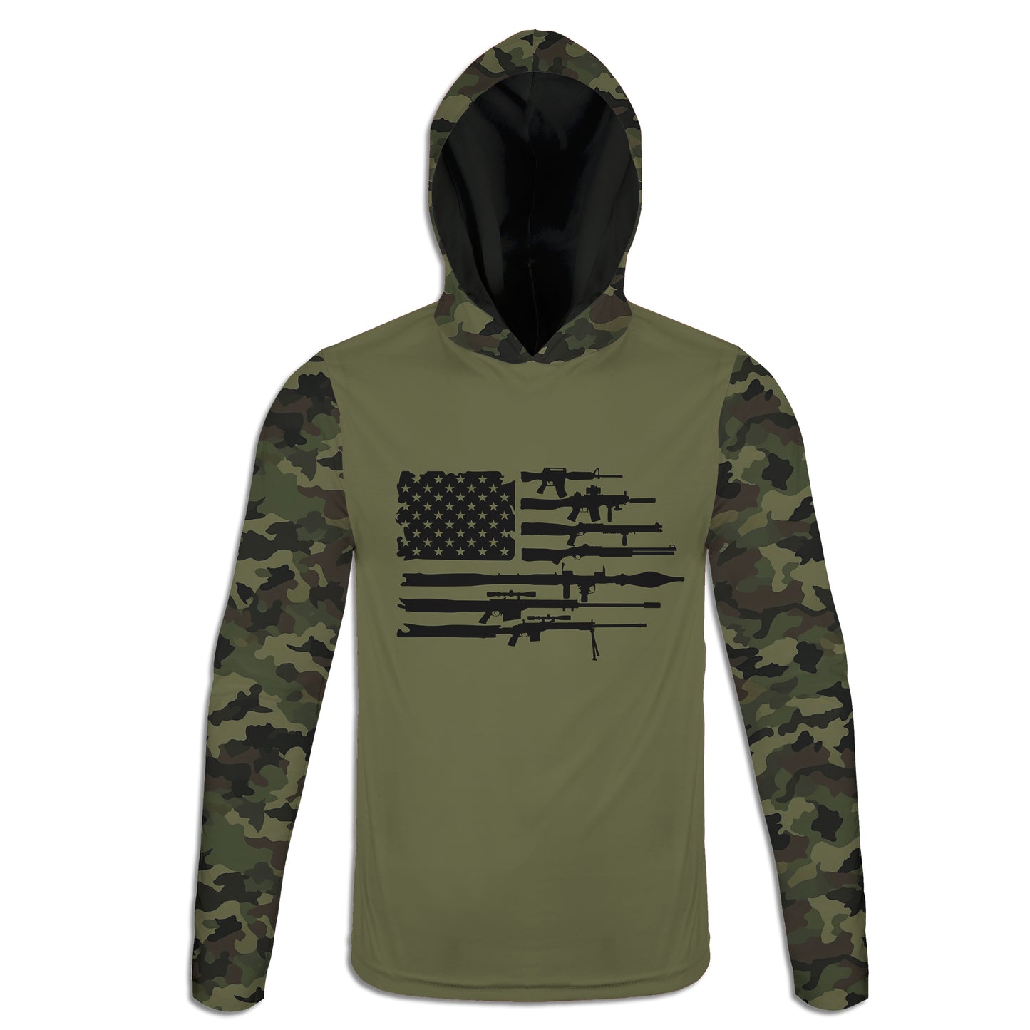 Men's Gun Flag CAMO HOODIE / T-SHIRT / LONG SLEEVE TEE / PULLOVER / SWEATSHIRT