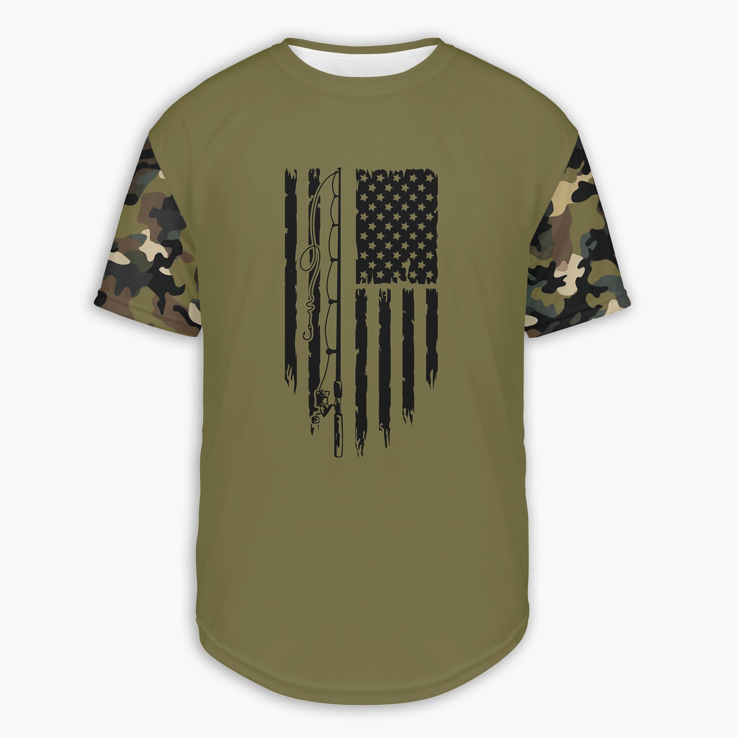 Men's Fishing Pole Flag CAMO HOODIE / T-SHIRT / LONG SLEEVE TEE / PULLOVER / SWEATSHIRT