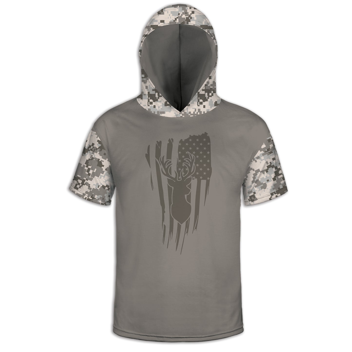 Men's Buck Flag CAMO HOODIE / T-SHIRT / LONG SLEEVE TEE / PULLOVER / SWEATSHIRT