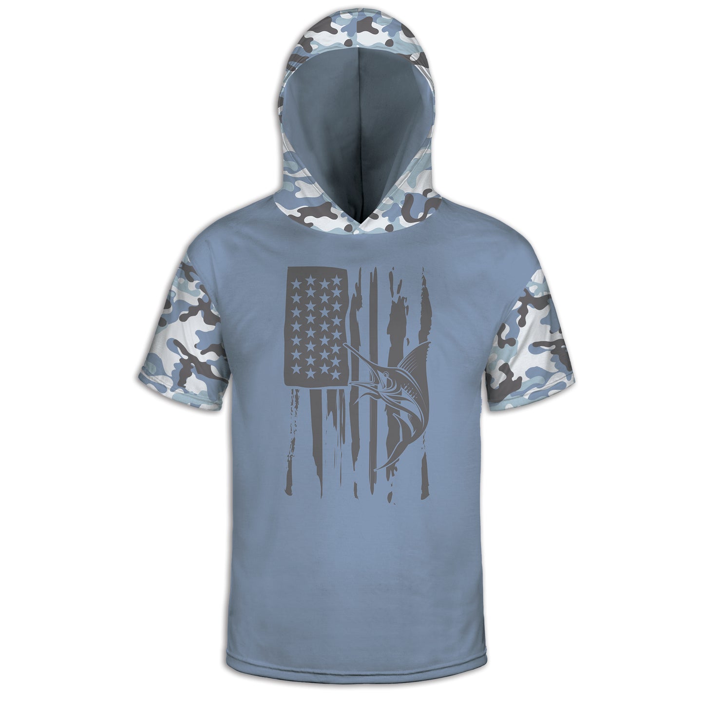 Men's Swordfish Flag CAMO HOODIE / T-SHIRT / LONG SLEEVE TEE / PULLOVER / SWEATSHIRT