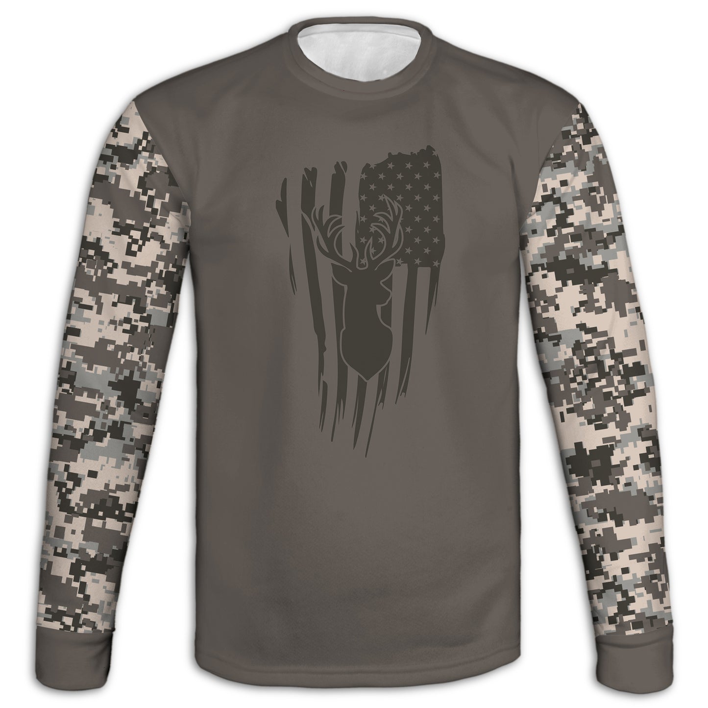 Men's Buck Flag CAMO HOODIE / T-SHIRT / LONG SLEEVE TEE / PULLOVER / SWEATSHIRT
