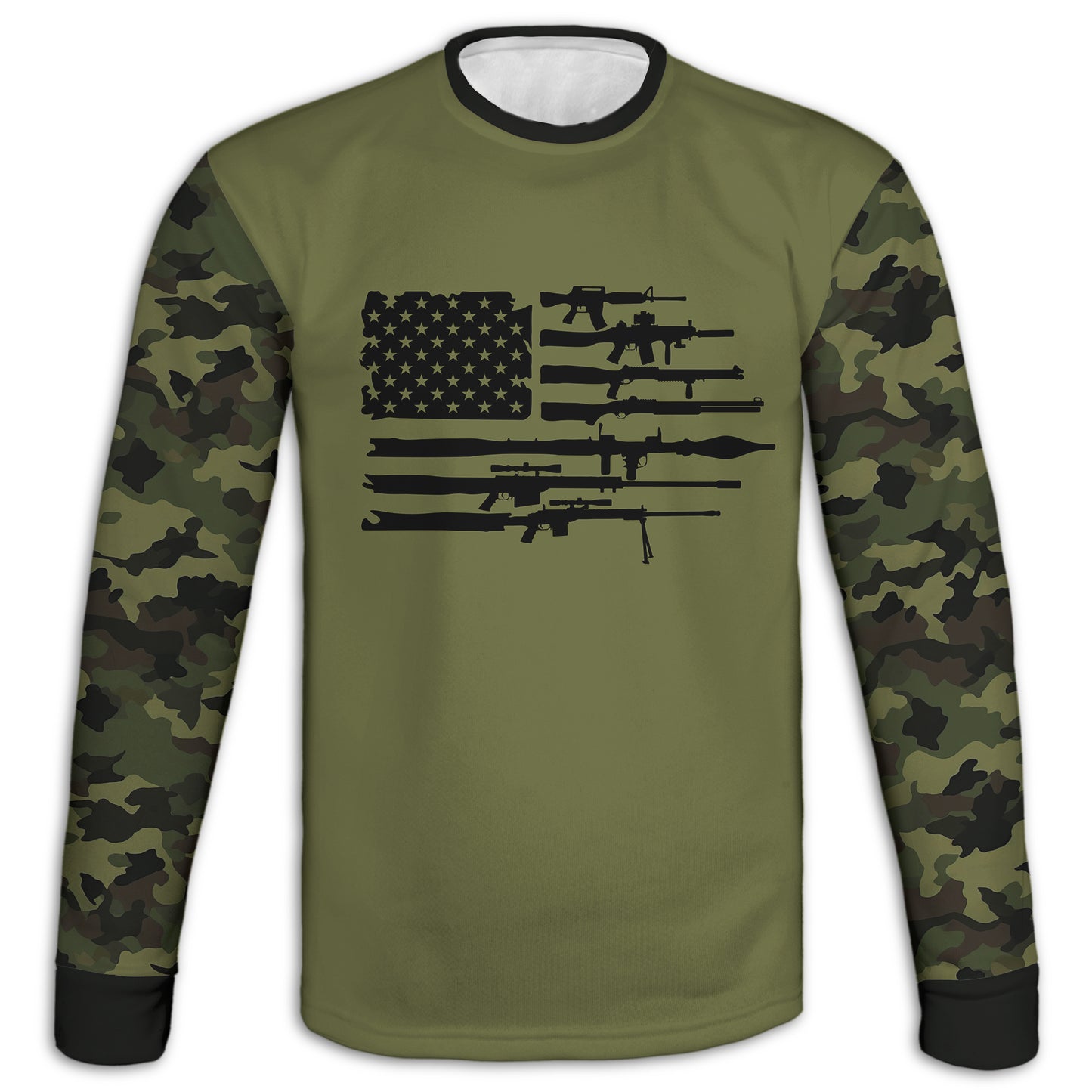 Men's Gun Flag CAMO HOODIE / T-SHIRT / LONG SLEEVE TEE / PULLOVER / SWEATSHIRT