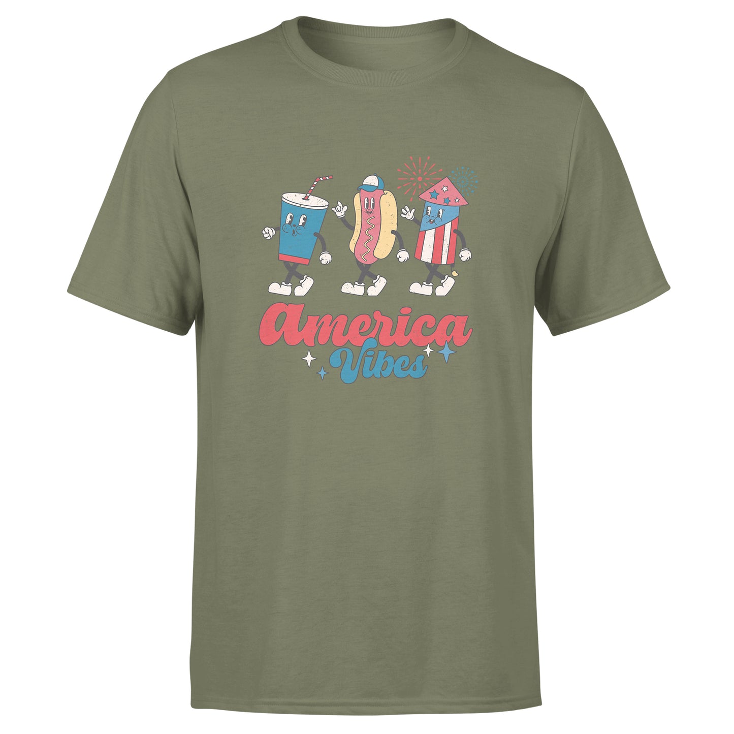 America Vibes - Cotton T-Shirt - Youth / Adult Unisex Size