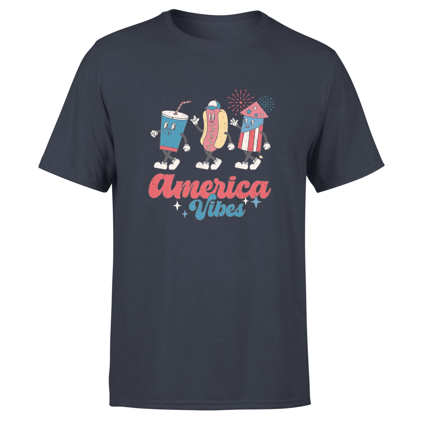 America Vibes - Cotton T-Shirt - Youth / Adult Unisex Size