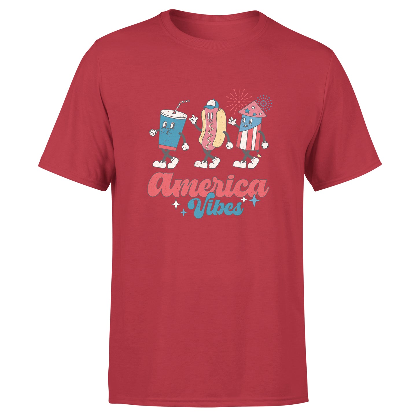 America Vibes - Cotton T-Shirt - Youth / Adult Unisex Size