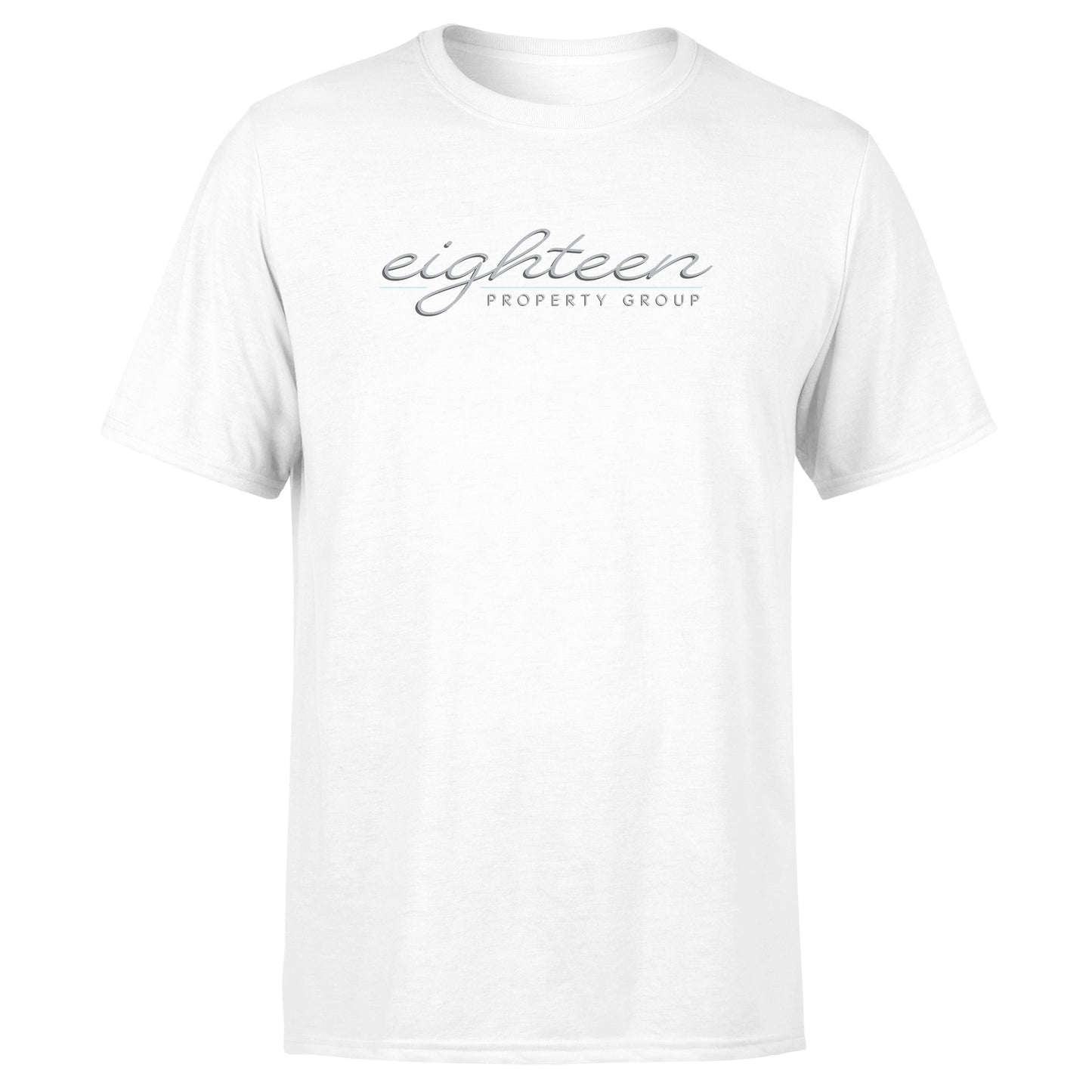 Eighteen Property Group - White Cotton T-Shirt - Unisex Size