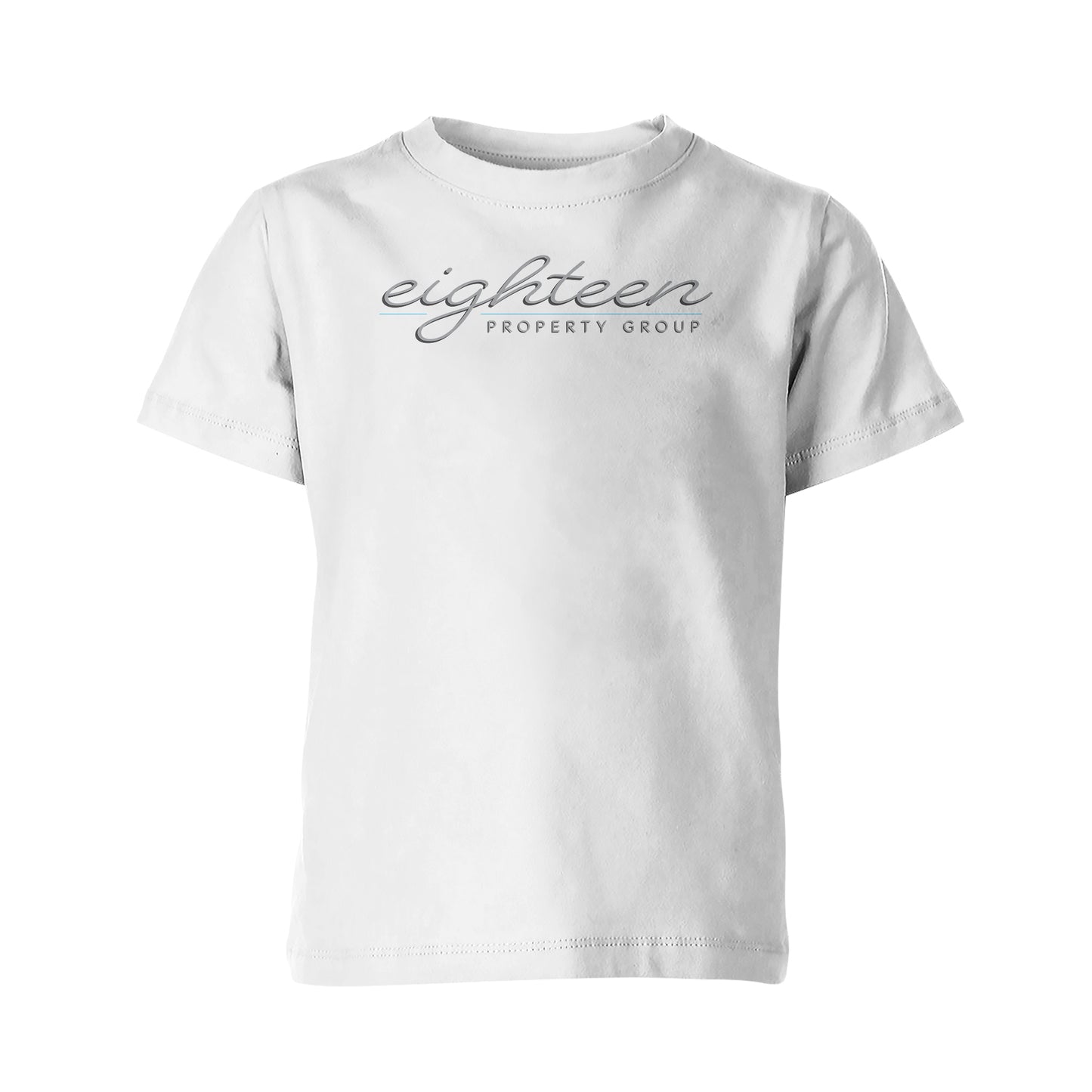 Eighteen Property Group - White Cotton T-Shirt - Youth Size