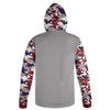 Men's Deer and USA Flag Red White & Blue Camo Hoodie / T-Shirt / Long Sleeve Tee / Pullover / Sweatshirt