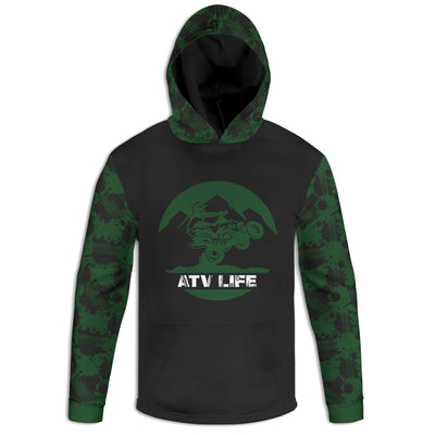 Men's Green 4 Wheeler 'ATV Life' Hoodie / T-Shirt / Long Sleeve Tee / Pullover / Sweatshirt