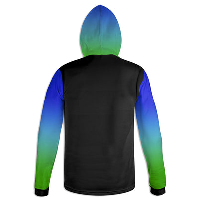 Men's Blue Green Ombre Dirt Bike Hoodie / T-Shirt / Long Sleeve Tee / Pullover / Sweatshirt