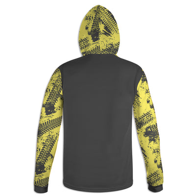 Men's Yellow & Grey 'Ridin Dirty' 4 Wheeler Hoodie / T-Shirt / Long Sleeve Tee / Pullover / Sweatshirt