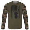 Men's Army Camo Buck and American Flag Hoodie / T-Shirt / Long Sleeve Tee / Pullover / Sweatshirt