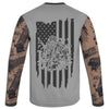 Men's Gray Dirt Bike & American Flag 'Send It' Hoodie / T-Shirt / Long Sleeve Tee / Pullover / Sweatshirt