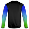 Men's Blue Green Ombre Dirt Bike Hoodie / T-Shirt / Long Sleeve Tee / Pullover / Sweatshirt