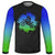 Men's Blue Green Ombre Dirt Bike Hoodie / T-Shirt / Long Sleeve Tee / Pullover / Sweatshirt