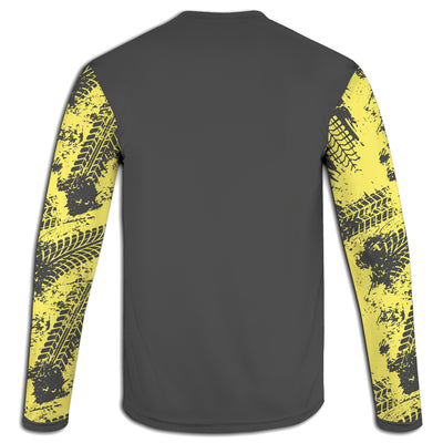 Men's Yellow & Grey 'Ridin Dirty' 4 Wheeler Hoodie / T-Shirt / Long Sleeve Tee / Pullover / Sweatshirt