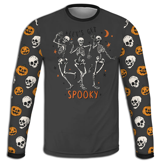 Men's / Women's "Let's Get Spooky" Skeleton Halloween Hoodie / T-Shirt / Long Sleeve Tee / Pullover / Sweatshirt