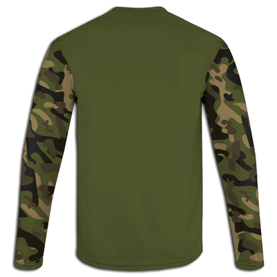 Men's Green Side by Side Army Camo Hoodie / T-Shirt / Long Sleeve Tee / Pullover / Sweatshirt